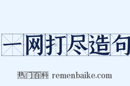 一网打尽造句是什么意思的图片